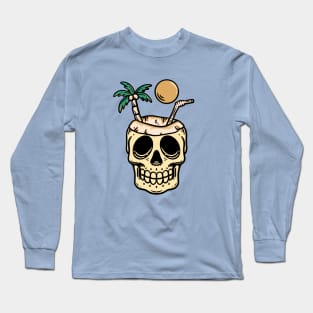 Skull Cocktail Long Sleeve T-Shirt